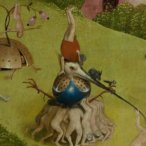 px-Bosch, Hieronymus - The Garden of Earthly Delights, central panel - Detail Men upside down (upper left)
