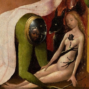 px-Bosch, Hieronymus - The Garden of Earthly Delights, right panel - Detail Green person (mid-right)